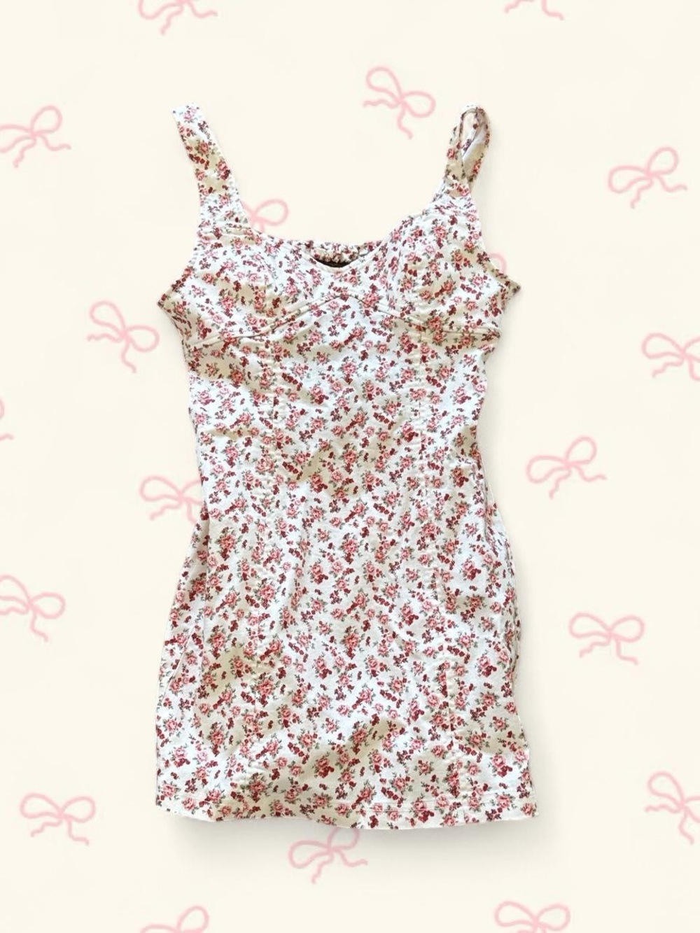 Floral Tank Denim Dress
